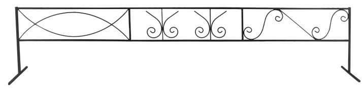 Ограда металлическая №6