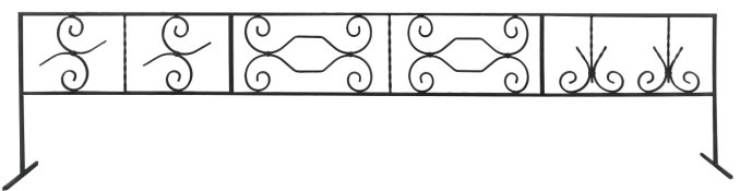 Ограда металлическая №8